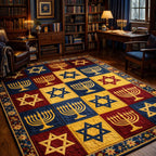 Scholars Menorah Room area rug in a living room