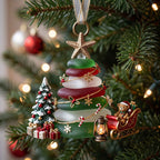 Sea Glass Tree With Sleigh Christmas Ornament