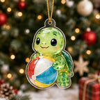 Sea Turtle Ball Adorable Christmas Ornament