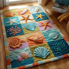 Sea Gems area rug in a living room