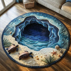 Sea Spirit Round Mat Rug - washable non-slip printed rug