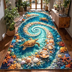 Sea Turtle Runner Rug - Cute Pet Design | Animal Printed Runner Rug