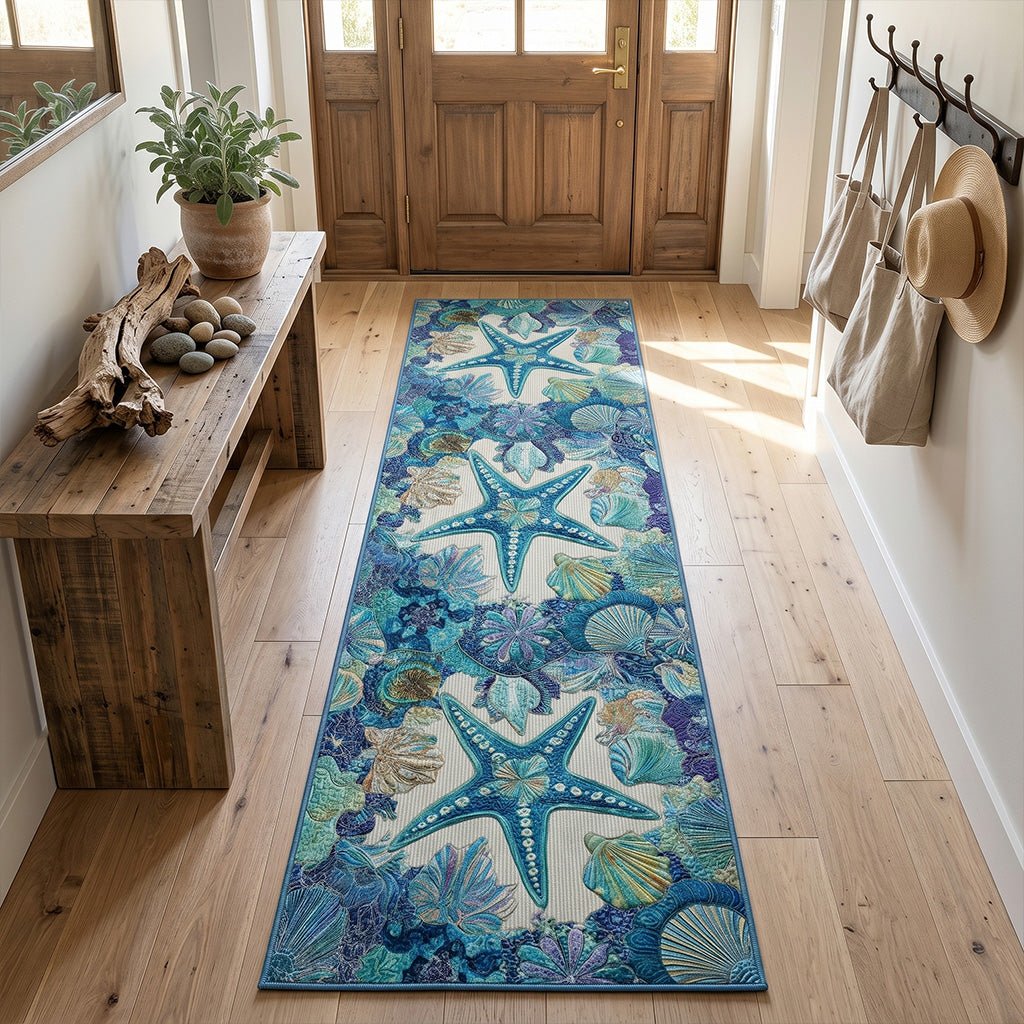 Seashell Symphony Runner Carpet Runner Rug - Cute Pet Design | Animal Printed Runner Rug