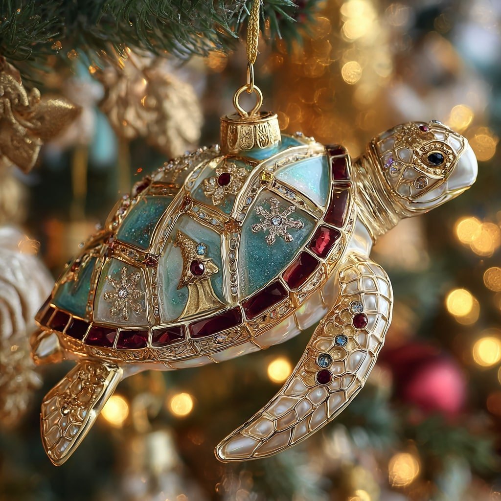 Seaside Santa Christmas Ornament
