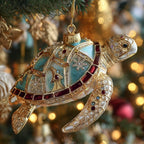 Seaside Santa Christmas Ornament