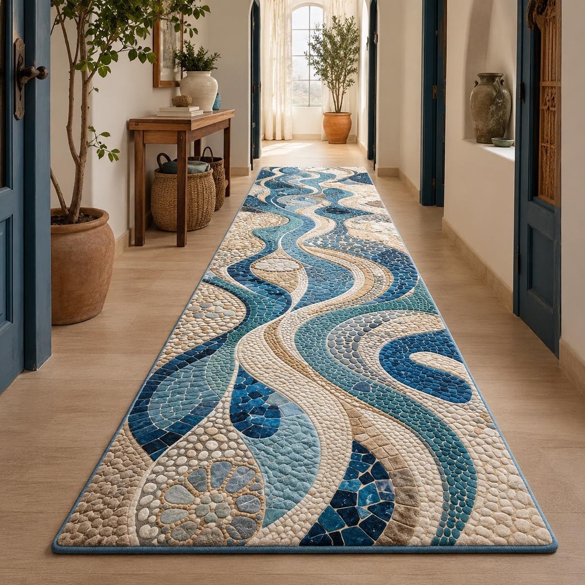 Seaside Calm Runner Carpet Runner Rug - Cute Pet Design | Animal Printed Runner Rug
