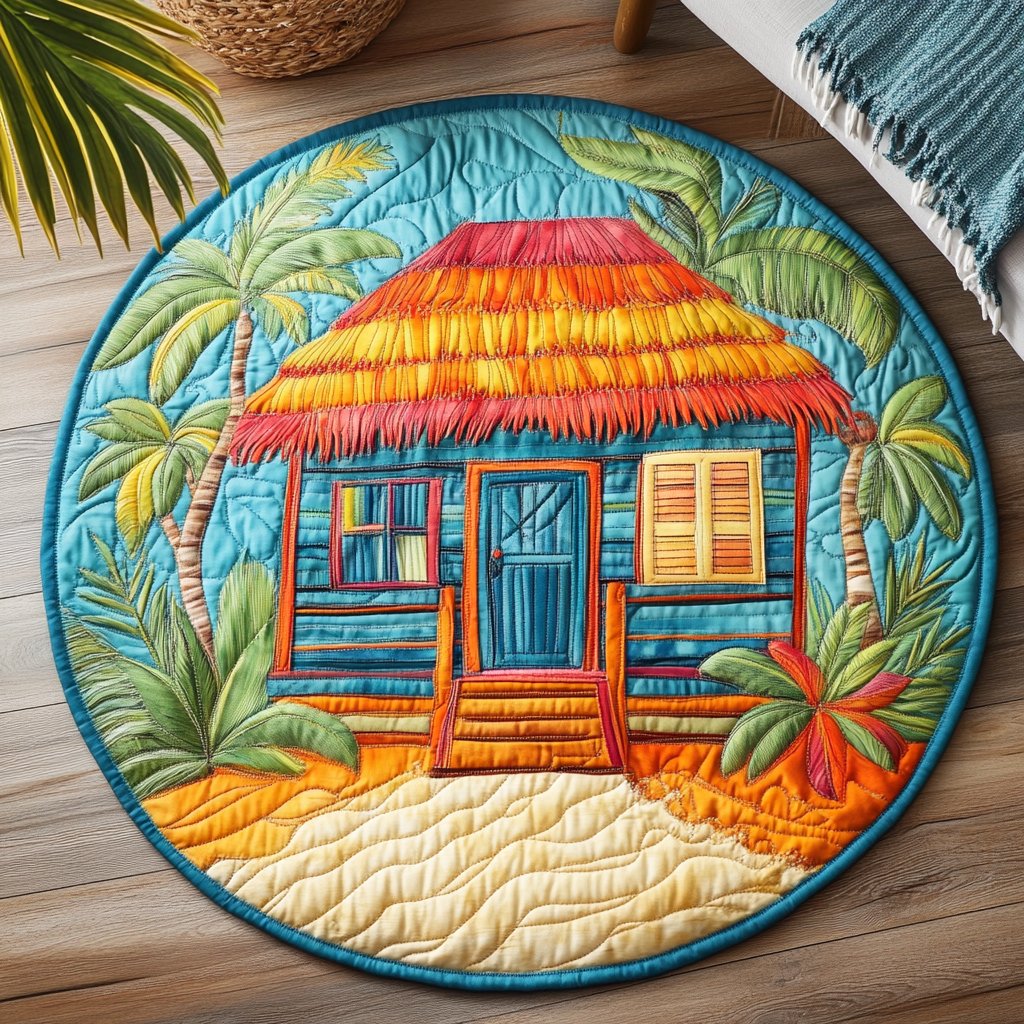 Seaside Delight Round Mat Rug - Nature Design | Serene Home Decor
