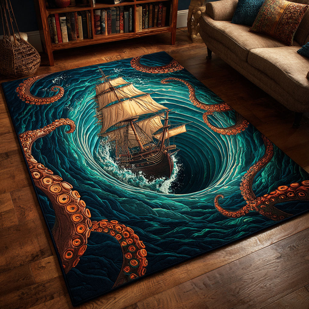Seaside Regatta area rug in a living room