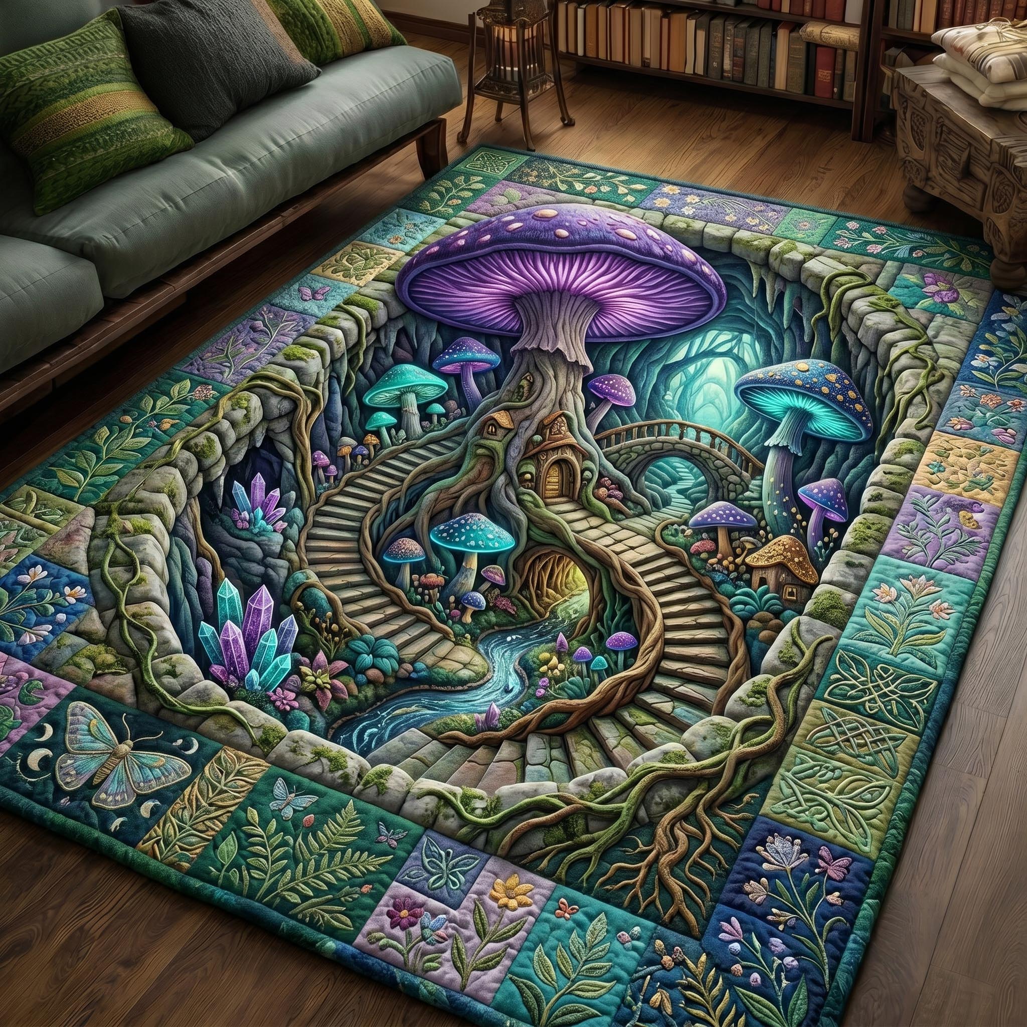 Secret Garden area rug in a living room