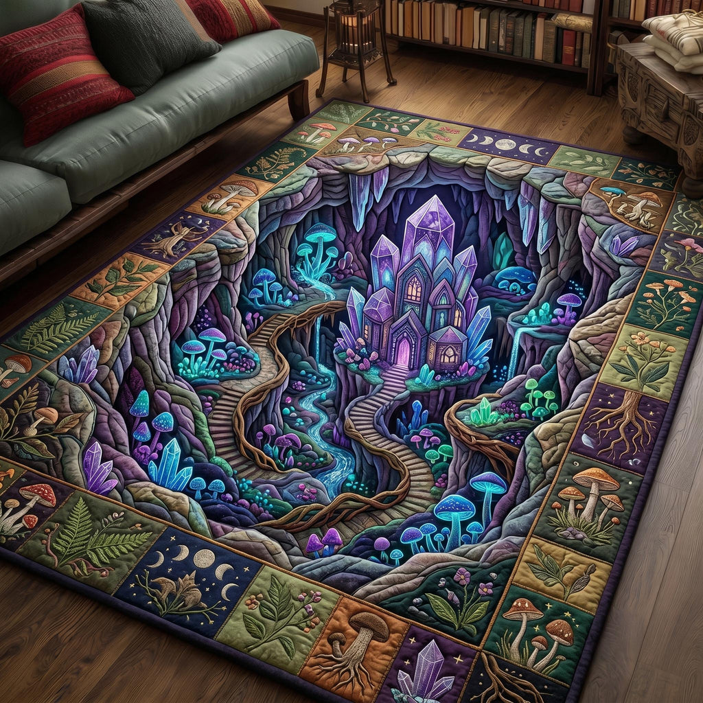 Secret Garden area rug in a living room
