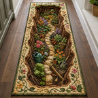 Secret Underground Garden Path Runner Rug - Nature Design | Serene Runner Rug