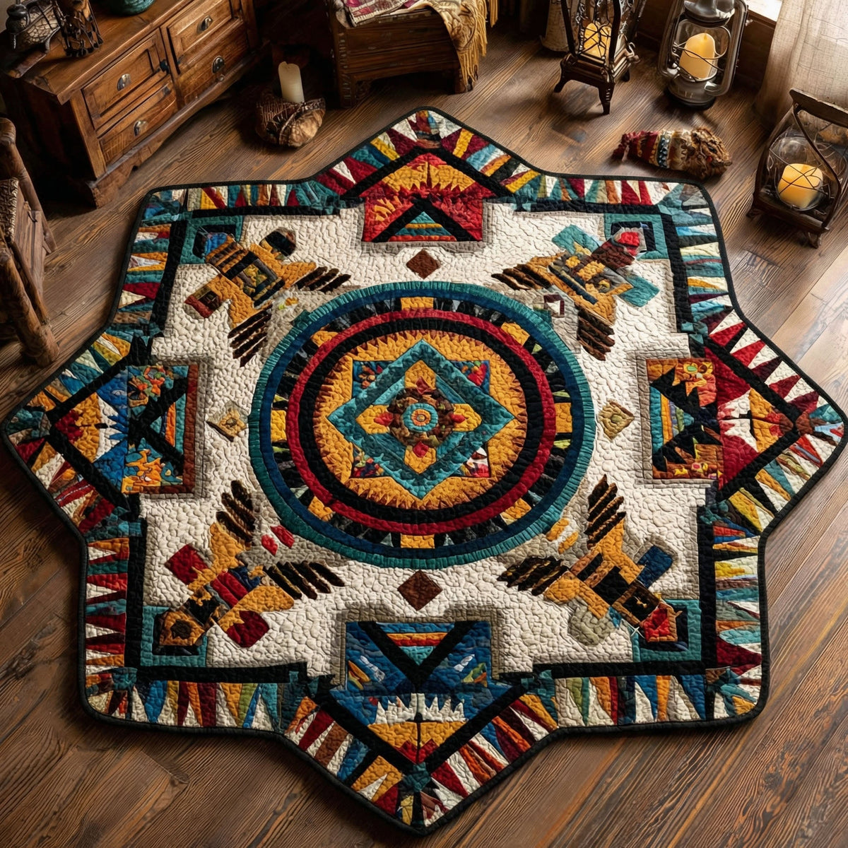 Sedona Spirit Custom Shape Area Rug - Nature Design | Die-Cut Non-Slip Rug - washable non-slip printed rug