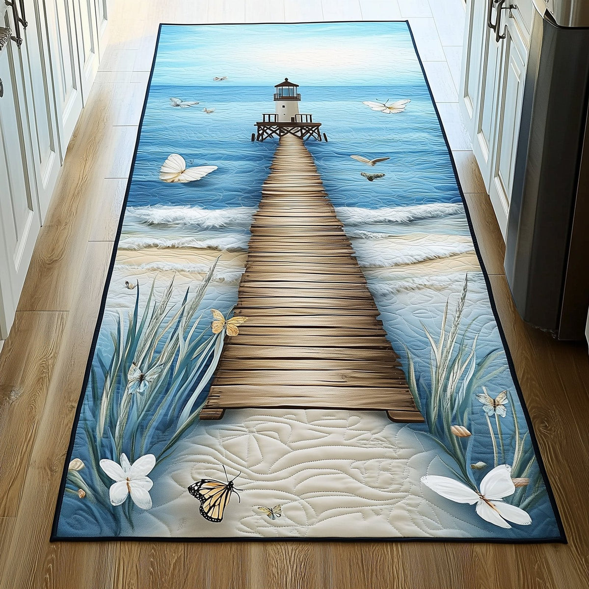 Serene Coastal Runner Rug - Nature Design | Serene Runner Rug