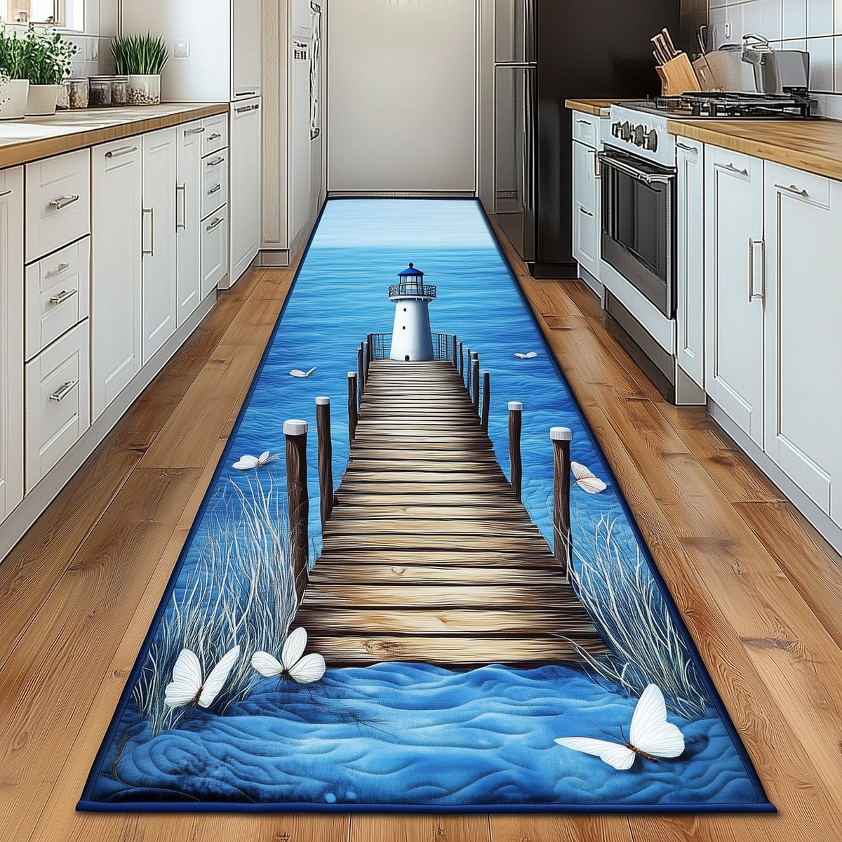 Serene Coastal Runner Rug - Nature Design | Serene Runner Rug