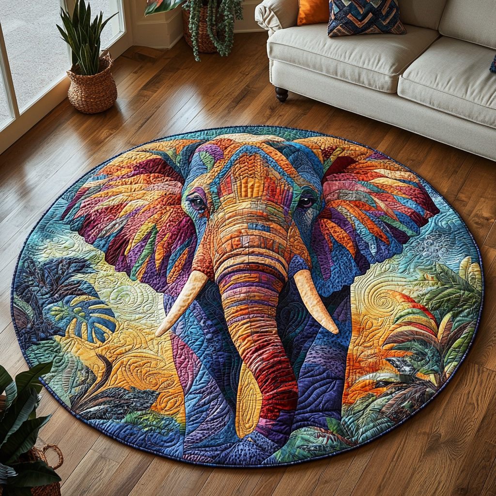 Serene Strength Round Mat Rug