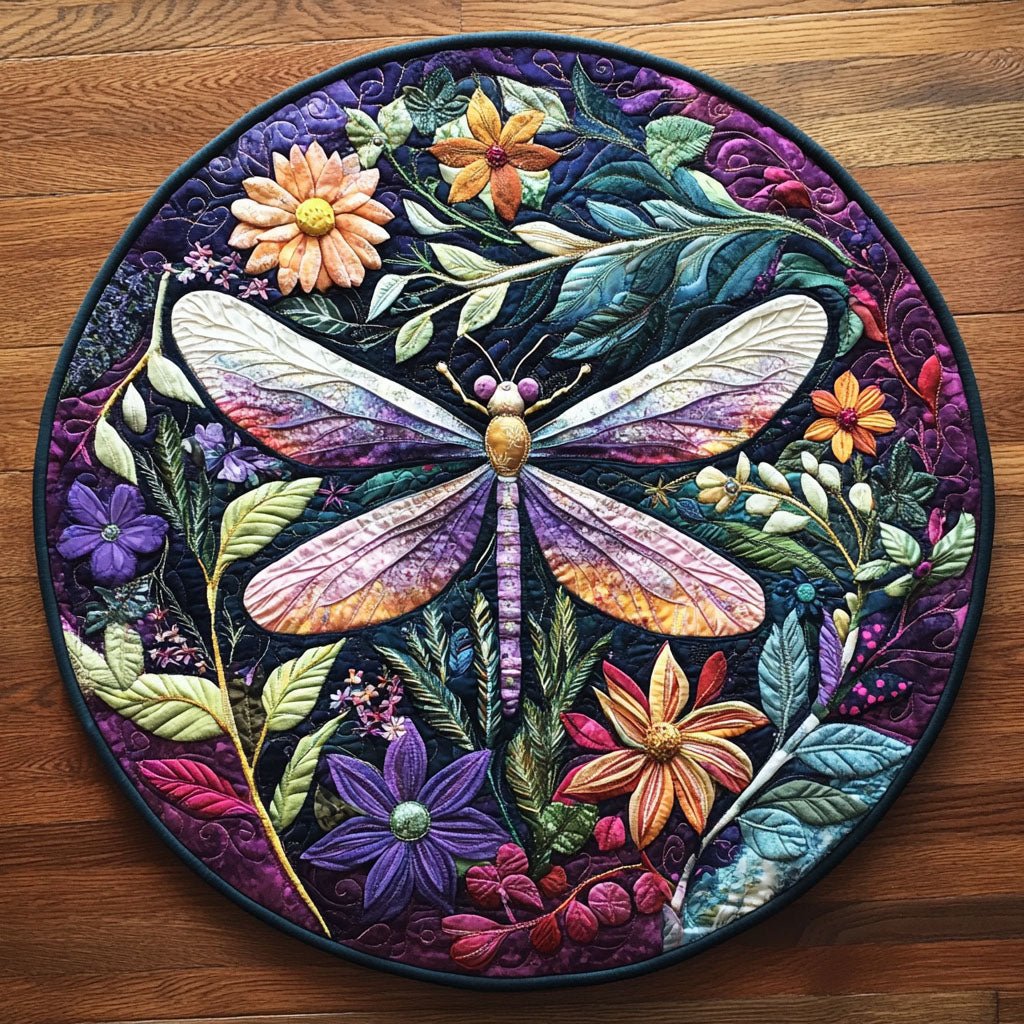 Serenity Soar Round Mat Rug - washable non-slip printed rug