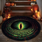 Serpent Eye Round Mat Rug - washable non-slip printed rug