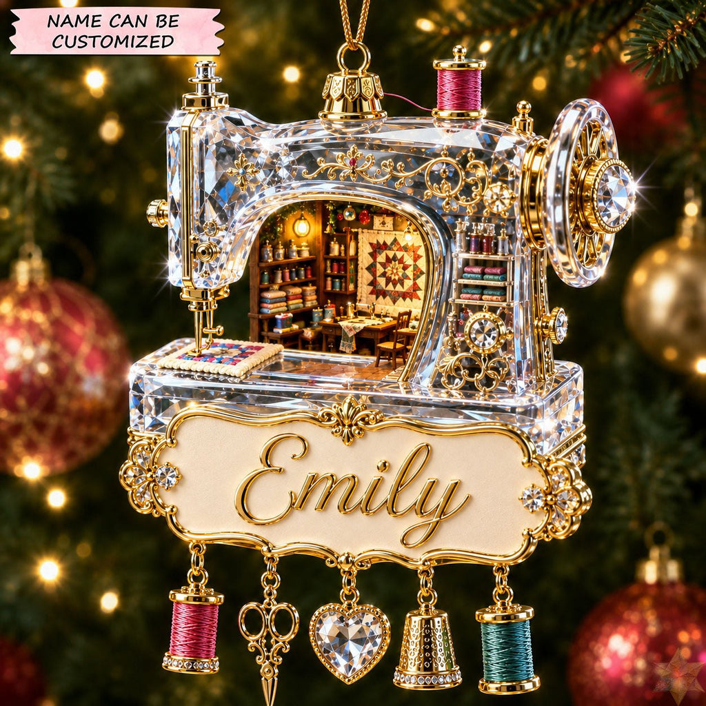 Sewing Machine Magic Christmas Ornament