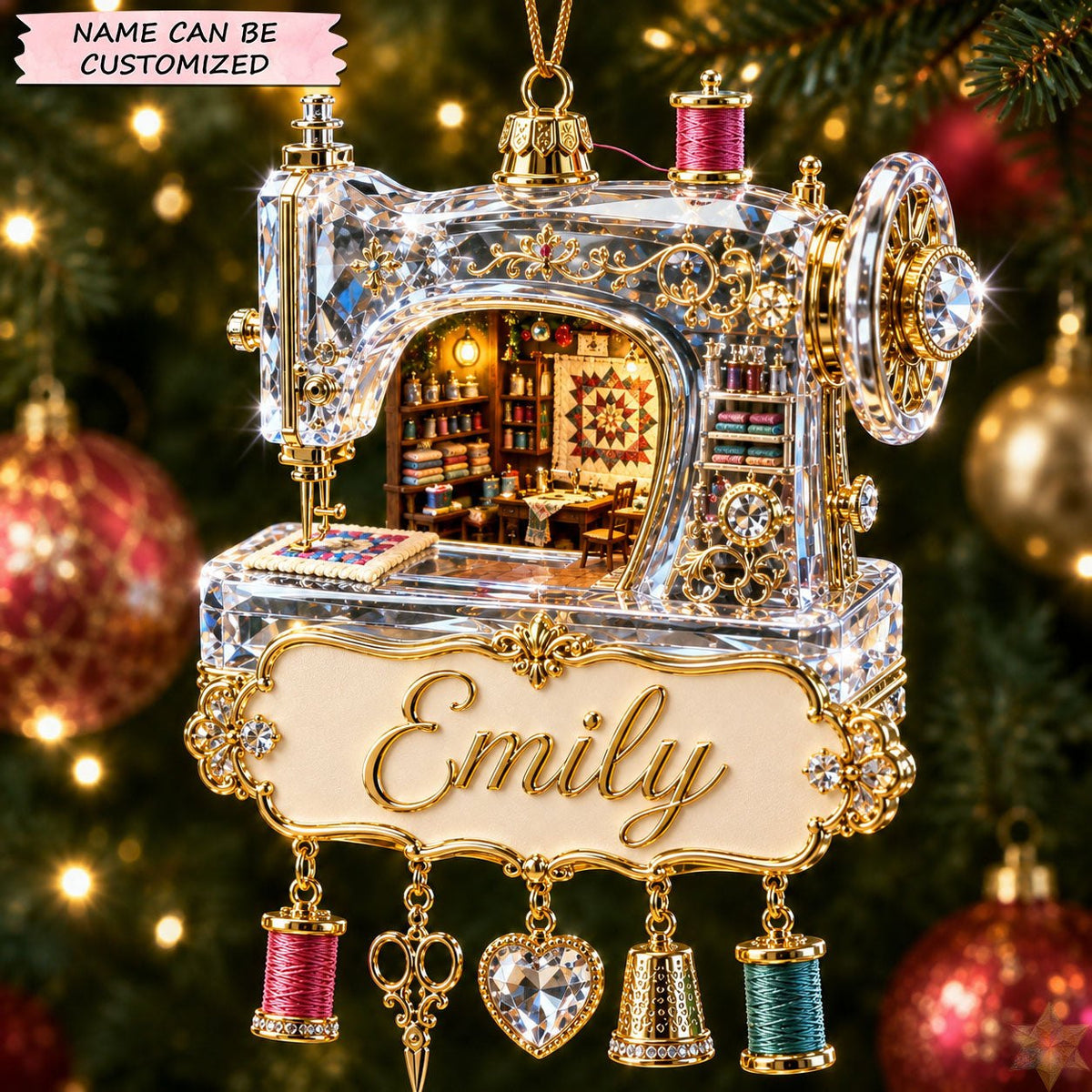 Sewing Machine Magic Christmas Ornament