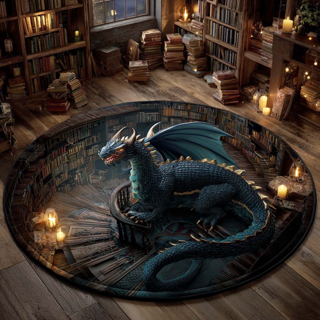 Shadow Flame Round Mat Rug - Nature Design | Serene Home Decor