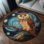 Shadow Glider (Design 2) Round Mat Rug - washable non-slip printed rug