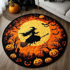 Shadow Glow Round Mat Rug - washable non-slip printed rug