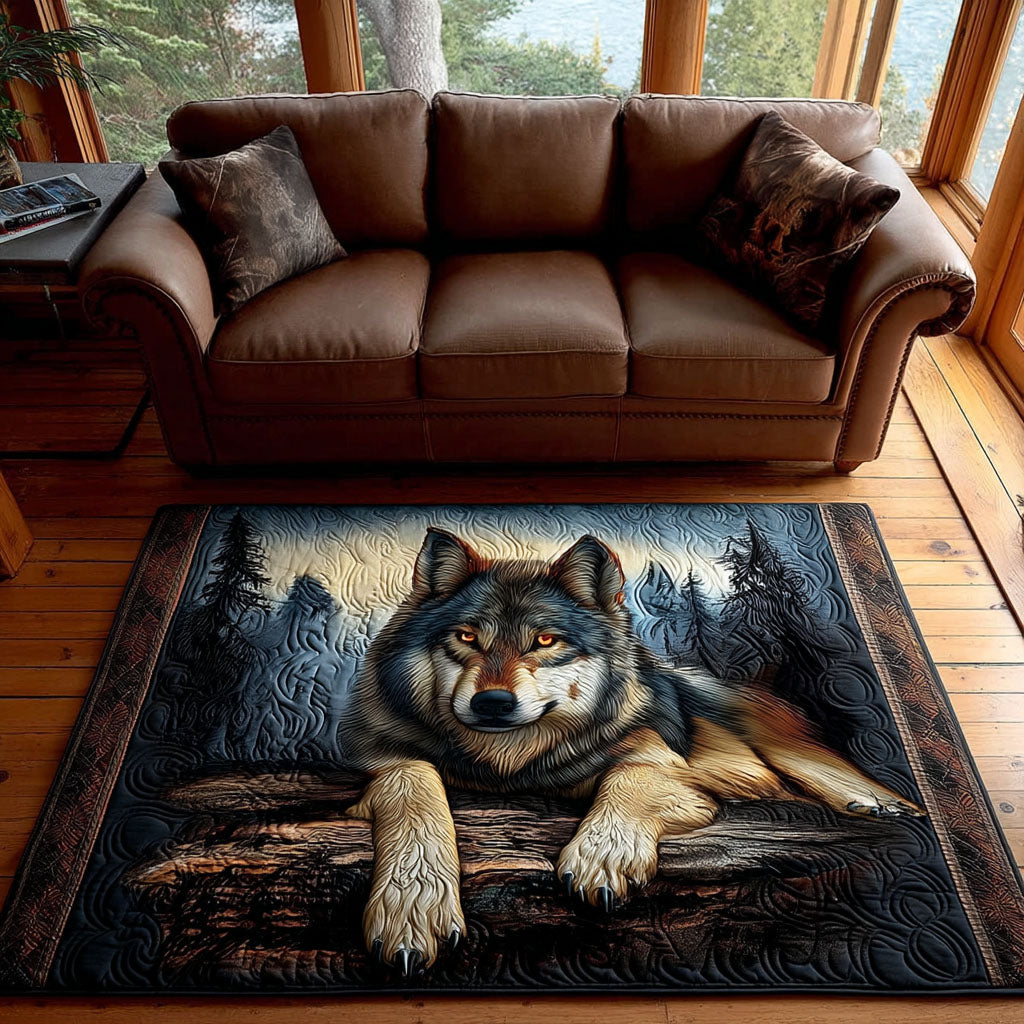 Shadow Howler area rug in a living room