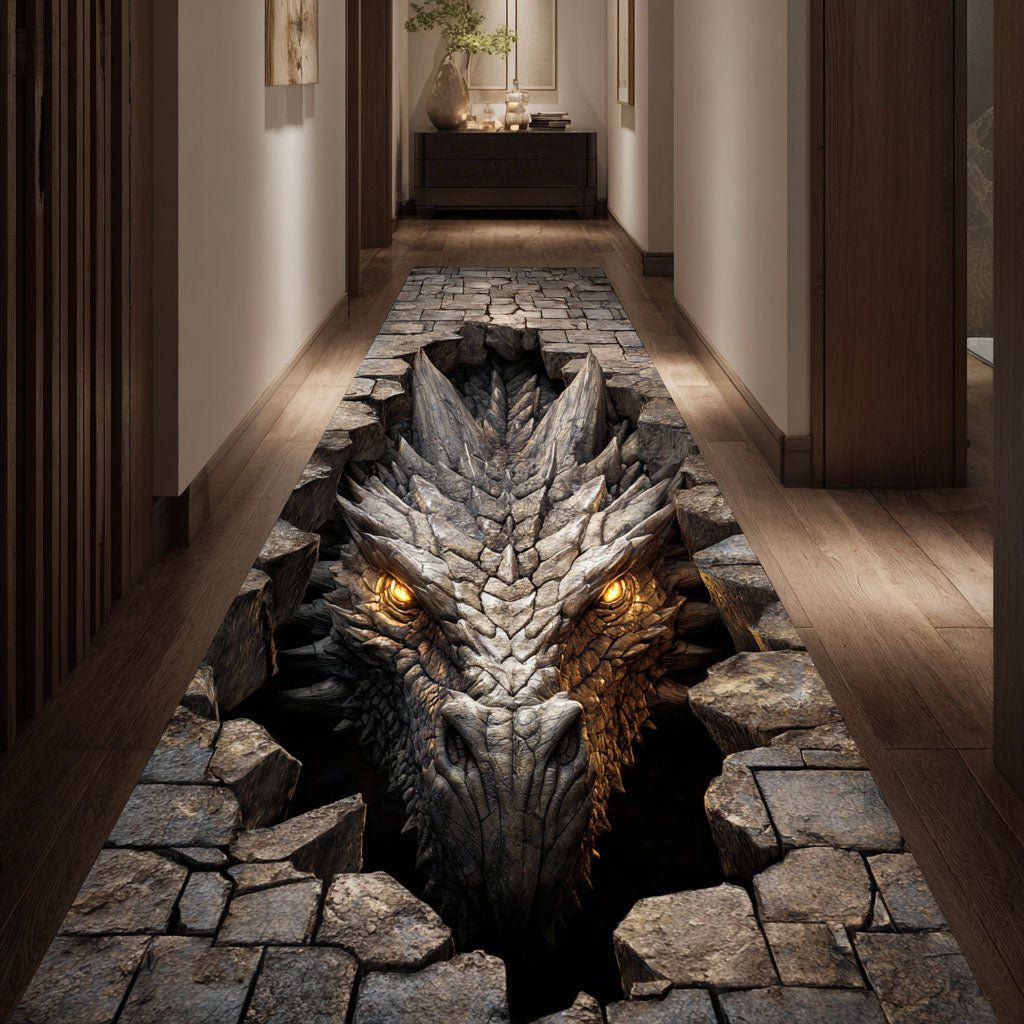 Shadow Lair Beast Runner Carpet Runner Rug - Cute Pet Design | Animal Printed Runner Rug