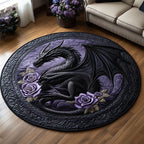 Shadow Roar Round Mat Rug - washable non-slip printed rug