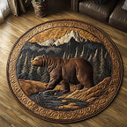 Shadowed Trails Round Mat Rug - washable non-slip printed rug