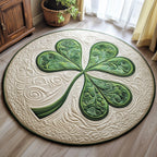 Shamrock Round Mat Rug - washable non-slip printed rug