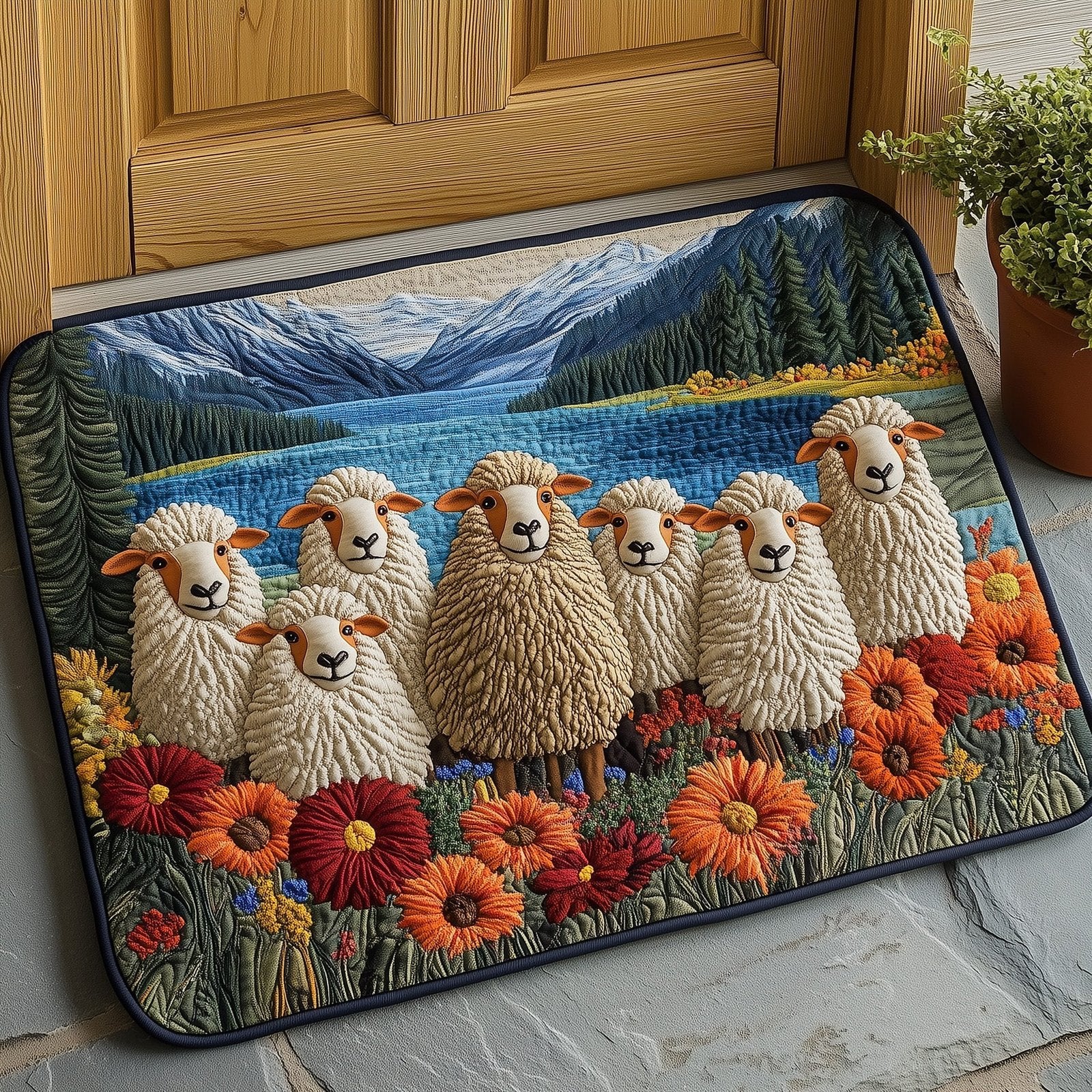 Sheep Heaven Doormat - Nature Design | Printed Welcome Doormat