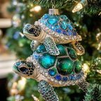 Stacked Jeweled Turtles Christmas Ornament
