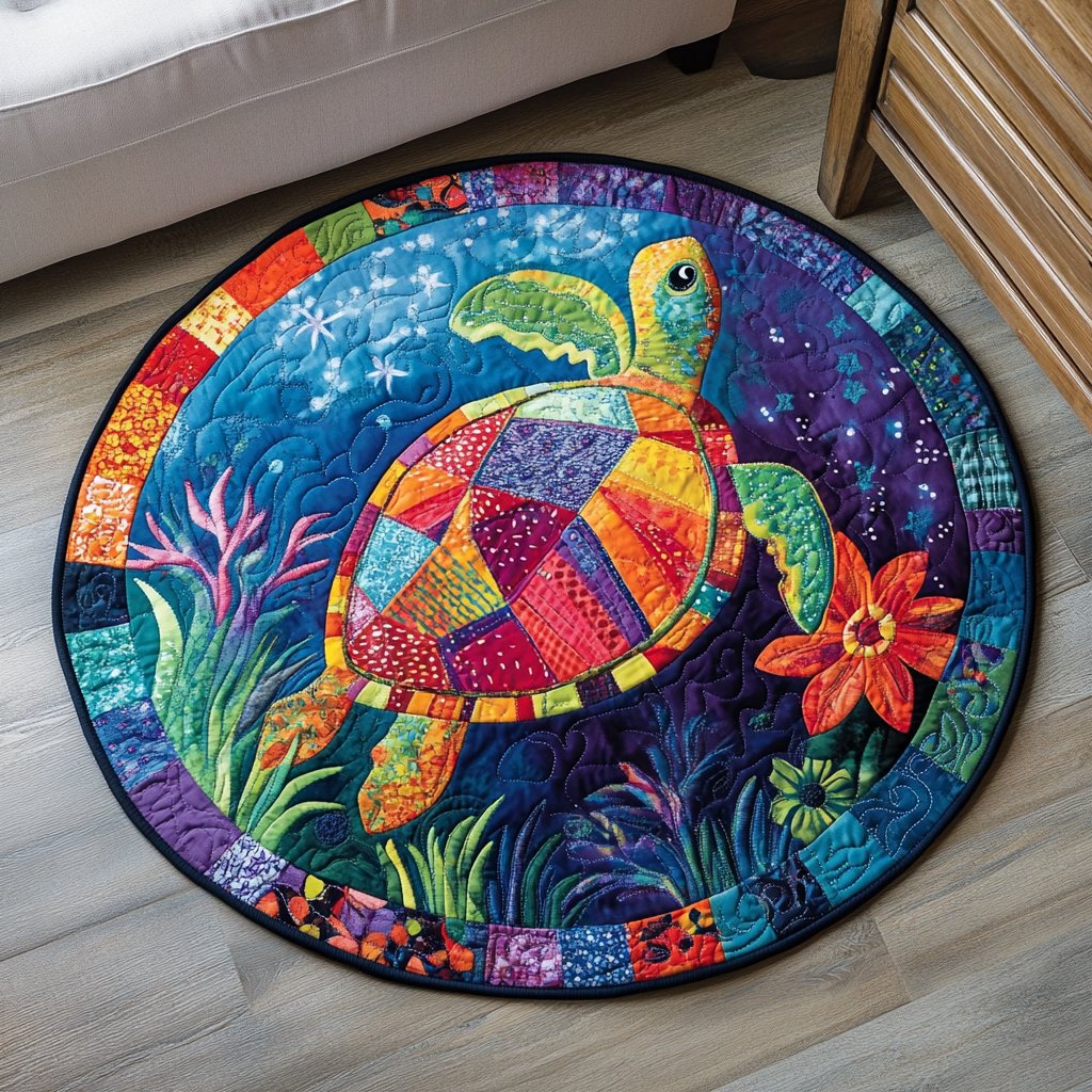 Shell of the Sea Round Mat Rug - Nature Design | Serene Home Decor