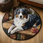 Shepherd Trail Round Mat Rug - washable non-slip printed rug