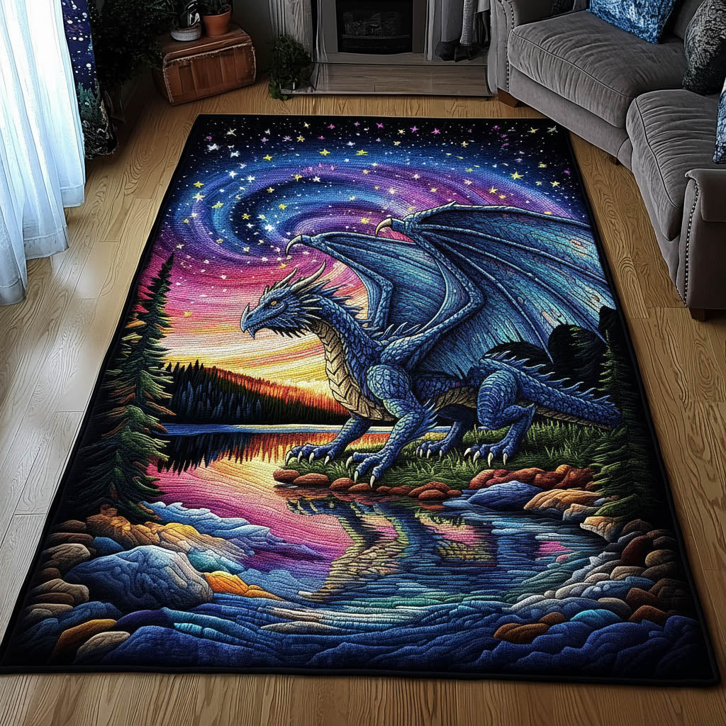 Shimmering Wings area rug in a living room