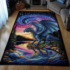 Shimmering Wings area rug in a living room