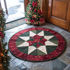 Shining Star Patch Round Mat Rug