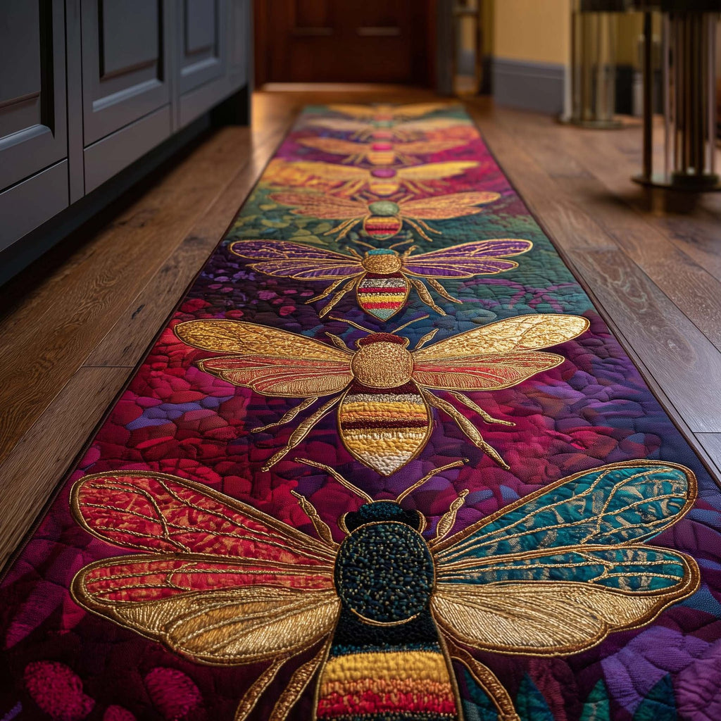 Shiny Bee Runner Rug - Nature Design | Serene Runner Rug