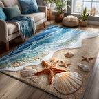 Shoreline Gems area rug in a living room