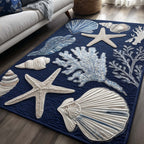 Shoreline Gems area rug in a living room