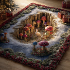 Shroomlight Dream Meadow area rug in a living room
