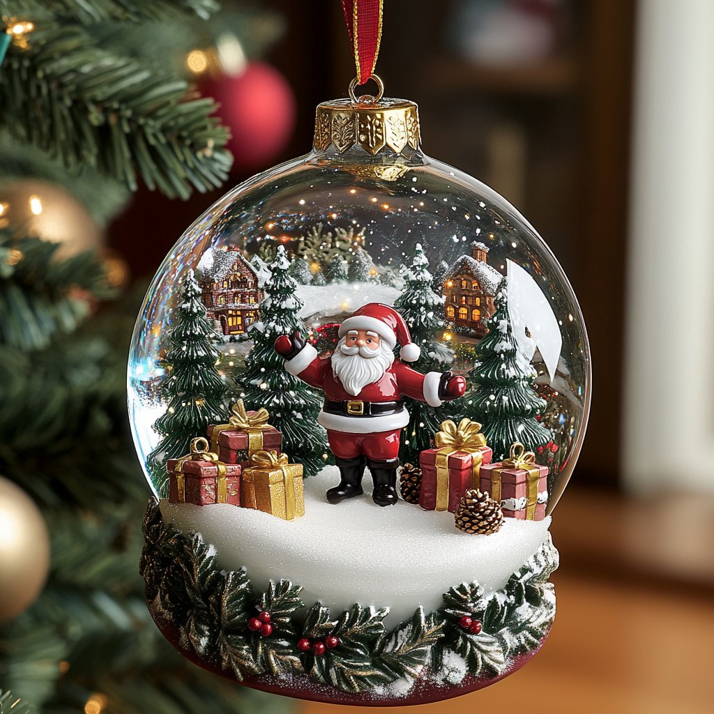 Silent Night Snowfall Christmas Ornament