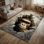 Silent Behemoth area rug in a living room