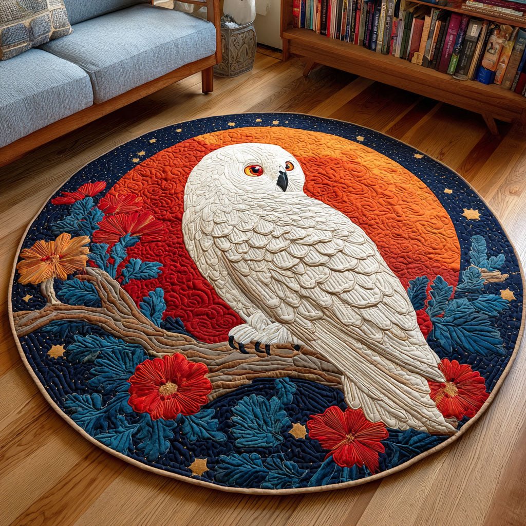 Silent Moon Round Mat Rug - washable non-slip printed rug
