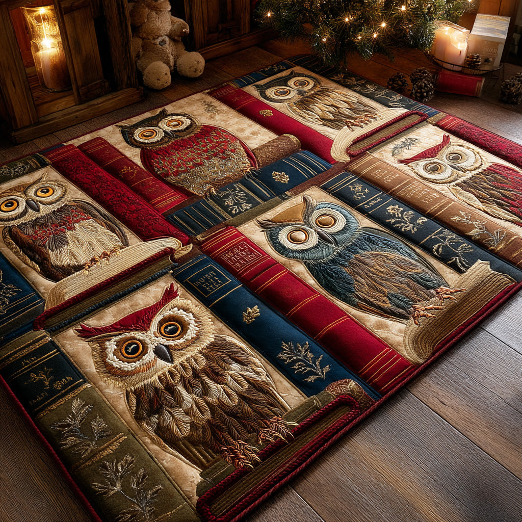 Silent Pages area rug in a living room