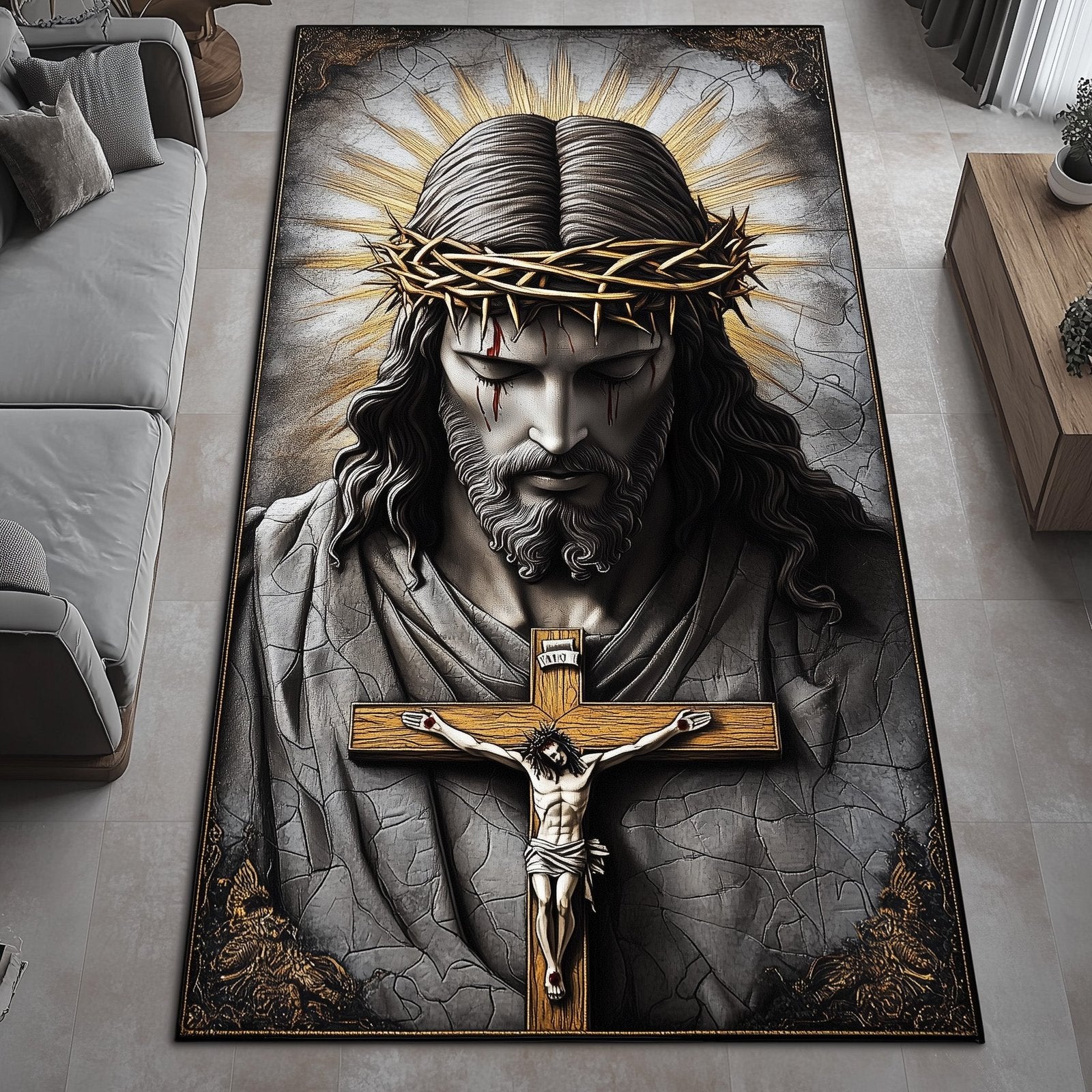 Silent Sacrifice Runner Rug - Nature Design | Serene Runner Rug