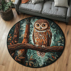 Silent Watcher Round Mat Rug - Nature Design | Serene Home Decor