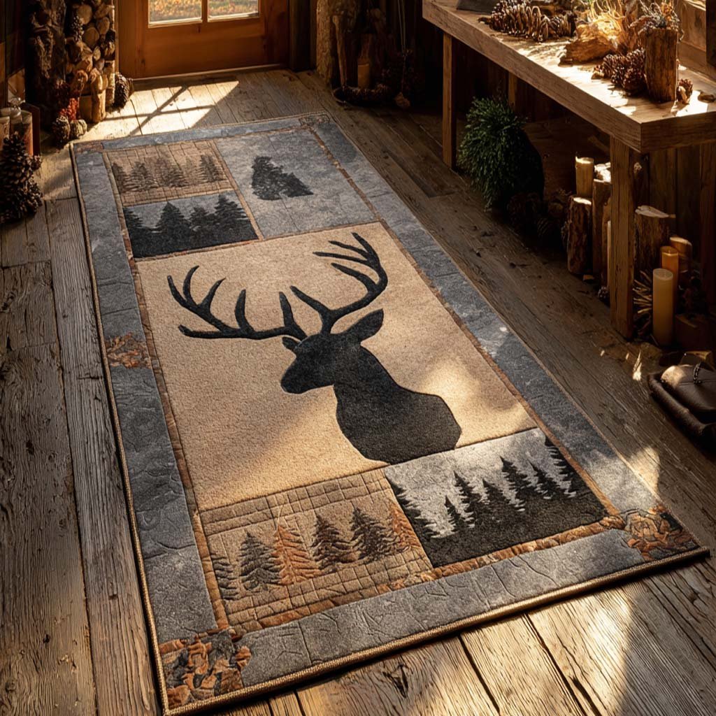 Silent Woods Runner Carpet Runner Rug - Cute Pet Design | Animal Printed Runner Rug