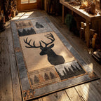 Silent Woods Runner Carpet Runner Rug - Cute Pet Design | Animal Printed Runner Rug